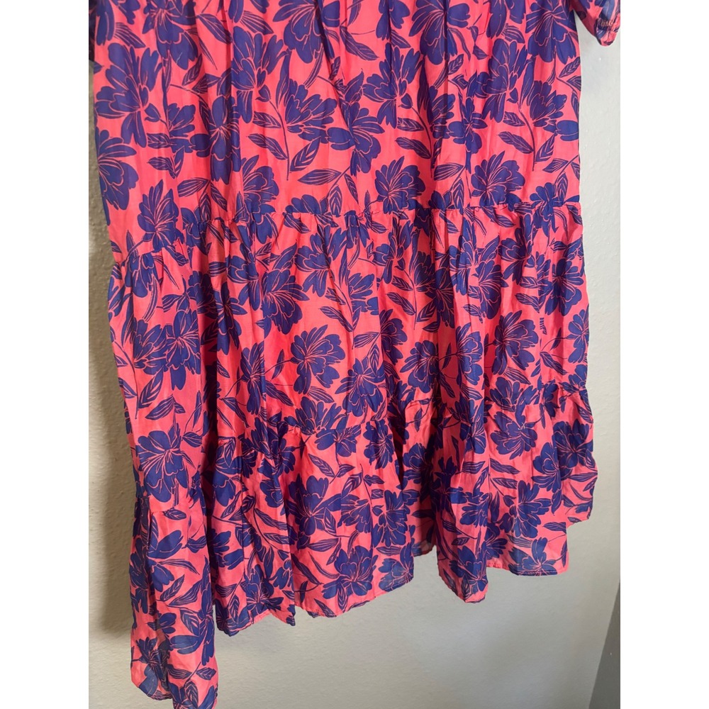 NWT Talulah Pink Purple Floral Tiered Babydoll Dress Flutter Sleeve Medium - Picture 5 of 9